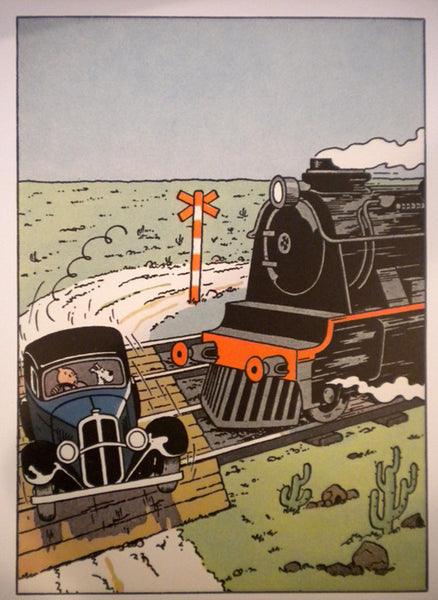 Tintin on the Train Tracks