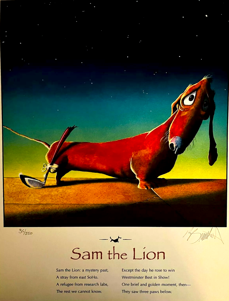 Berkeley Breathed's Flawed Dogs -Sam the Lion