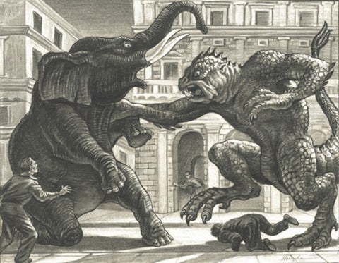 Ymir Battles Elephant