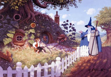 Gandalf Visits Bilbo